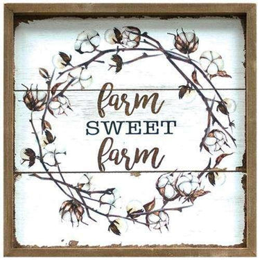 Farm Sweet Farm Cotton Sign - The Fox Decor